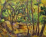 Grindstone and Cistern in a Grove by Paul Cezanne